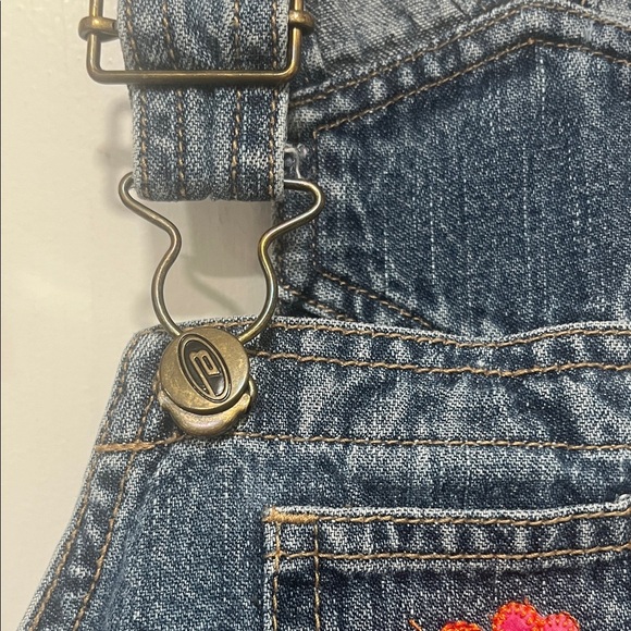 BONGO Blue Kids Overalls with Heart Accents Size 24 Months - Picture 7 of 9